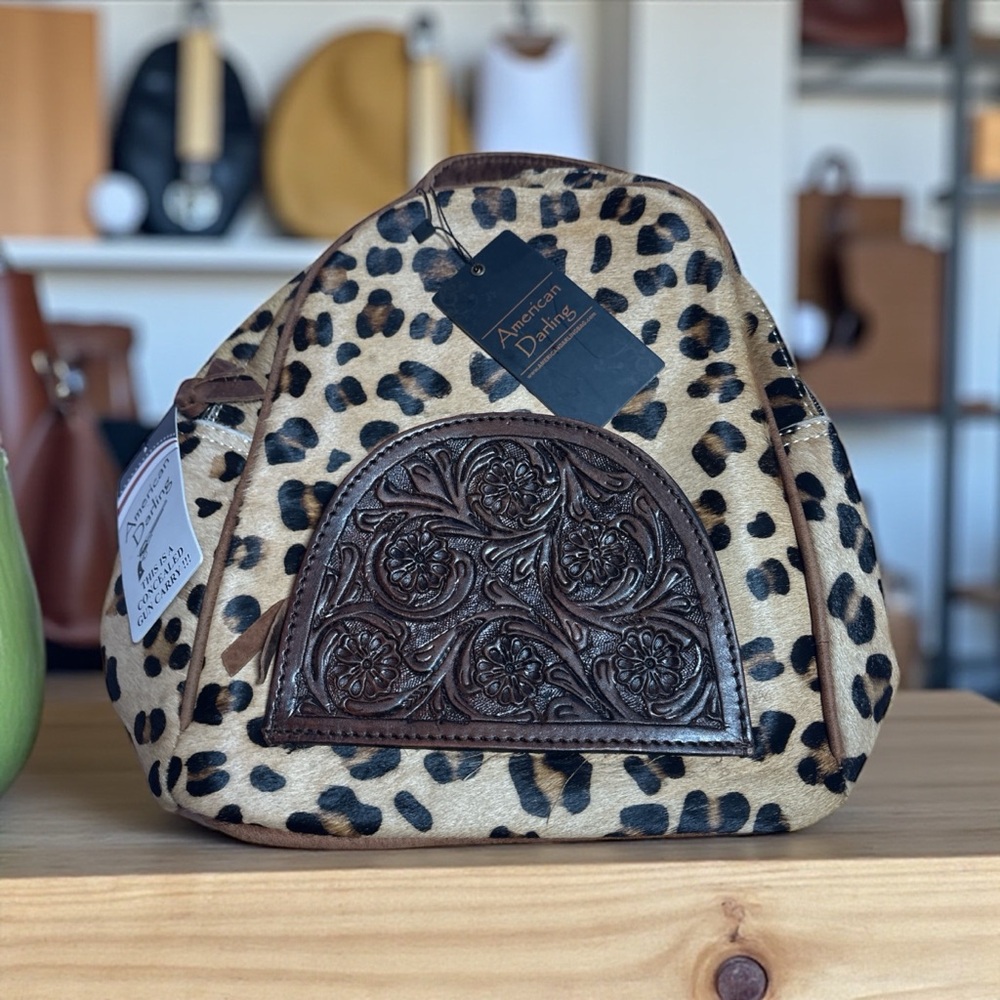 NWT American Darling fur and leather backpack